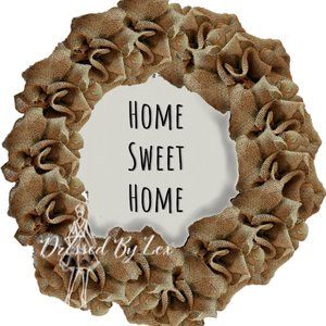 HOME SWEET HOME Wreath Black Letters